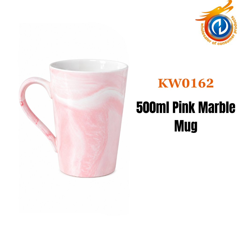 500ml Pink Marble Mug