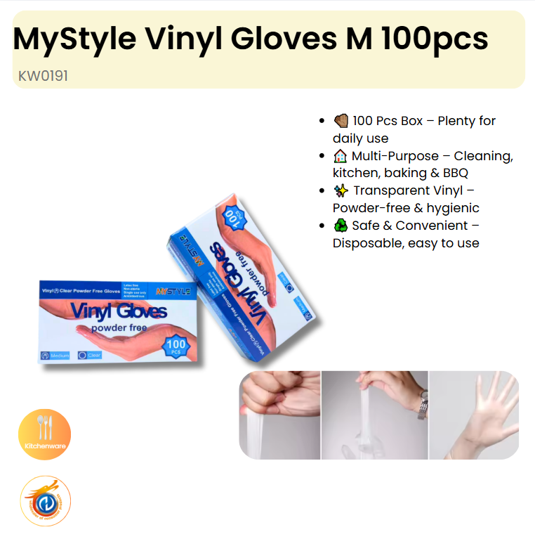 Vinyl Gloves M 100pcs