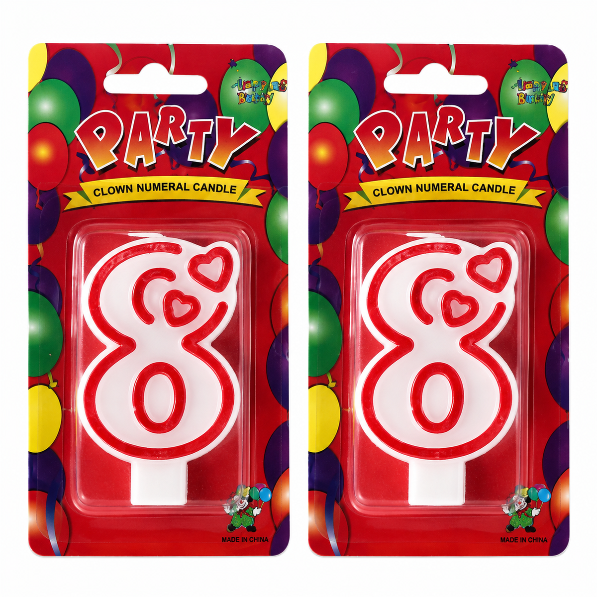 Numberic Birthday Candle No 8