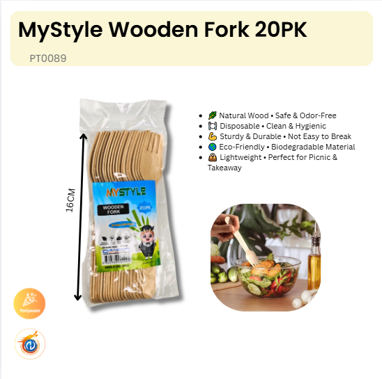 Wooden Fork 20PK
