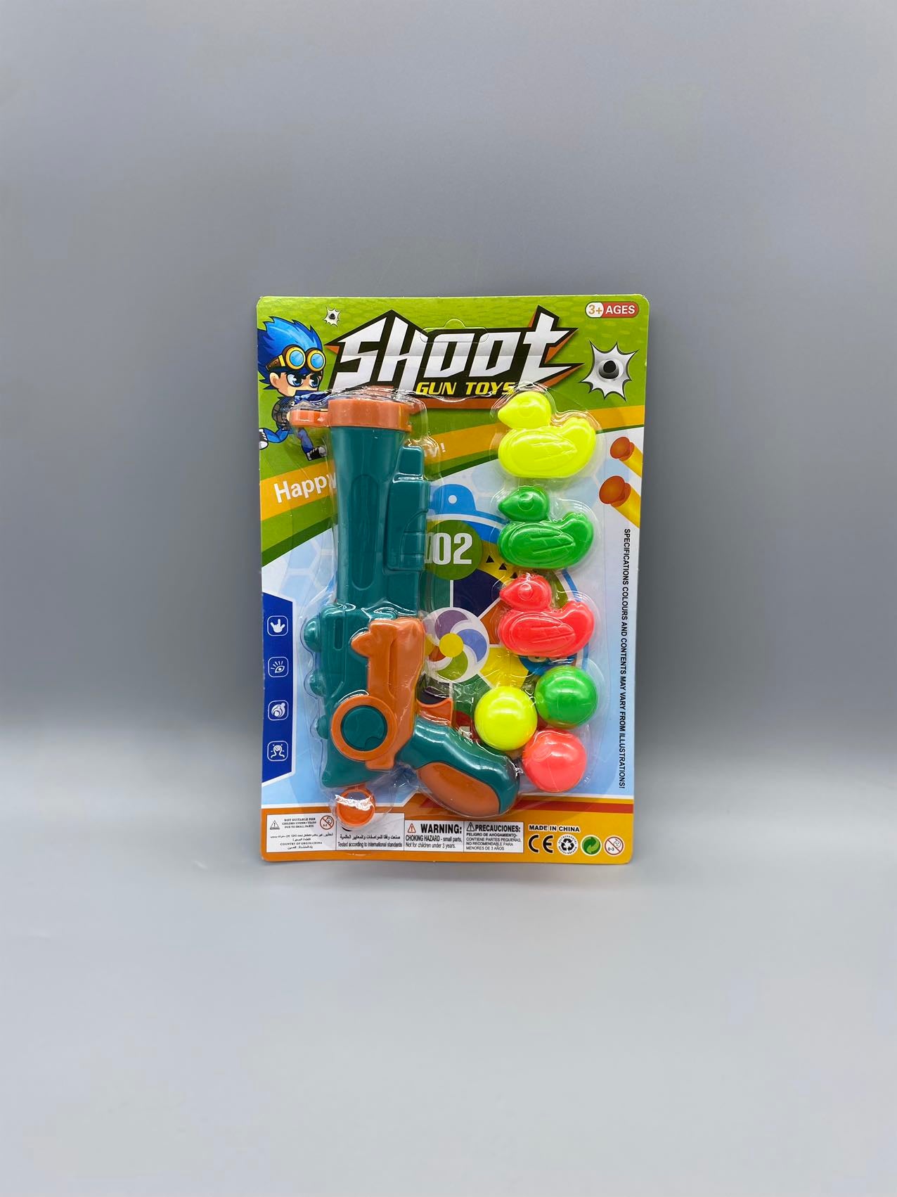 Toy gun w duck n ball bullet set