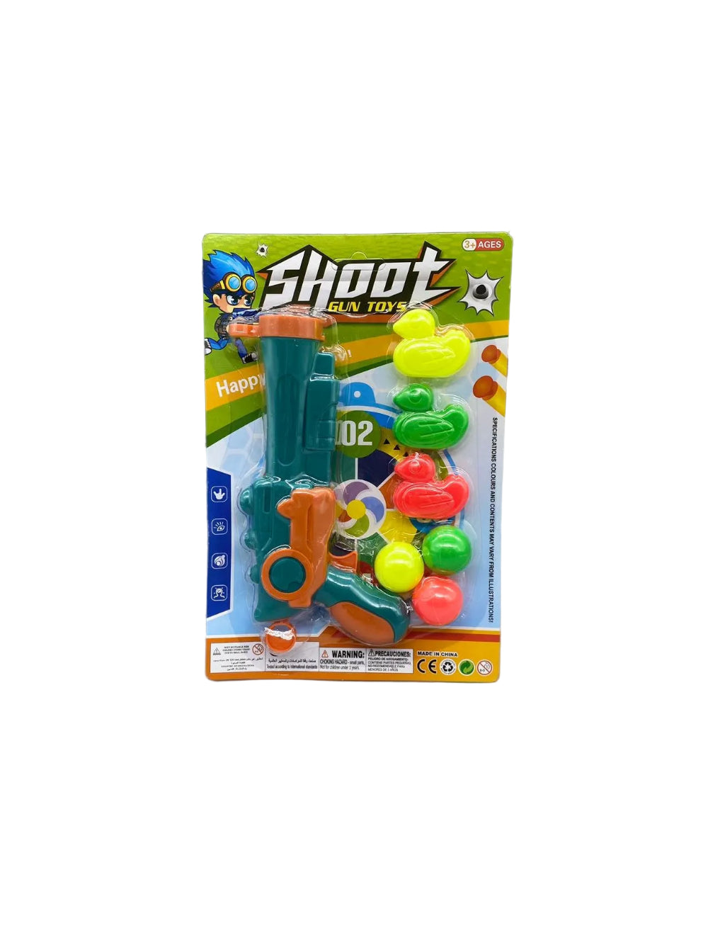Toy gun w duck n ball bullet set