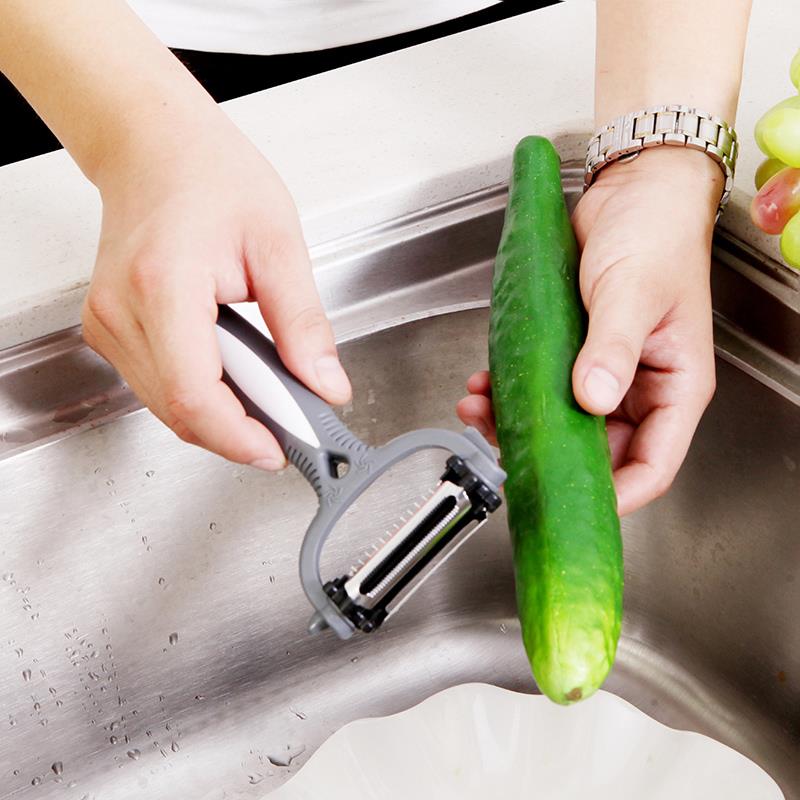 Multifunctional 360 Degree Rotary Potato Peeler Vegetable Cutter Fruit Melon Planer Grater Kitchen Accessories Gadget 3 Blades