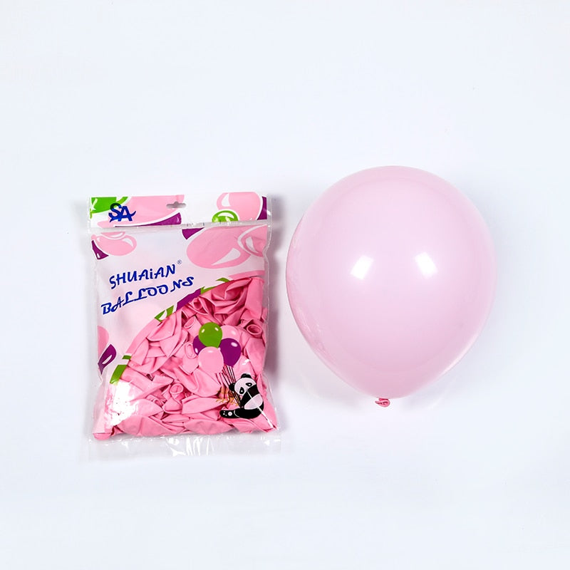 Hot Pink Chrome Rose Gold Balloon Arch Garland Wedding Birthyday Baby Shower Party Background Decor Globos Kids Toys