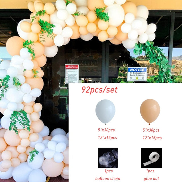Hot Pink Chrome Rose Gold Balloon Arch Garland Wedding Birthyday Baby Shower Party Background Decor Globos Kids Toys