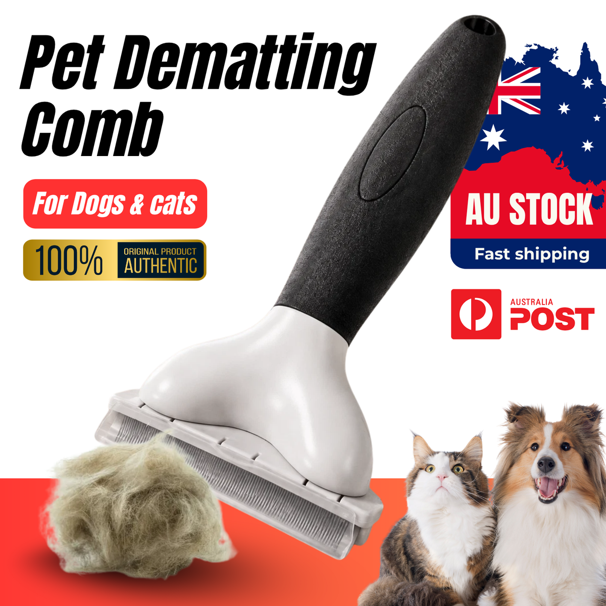 MyStyle Dog Cat Deshedding Brush Pet Undercoat Rake Grooming Tool