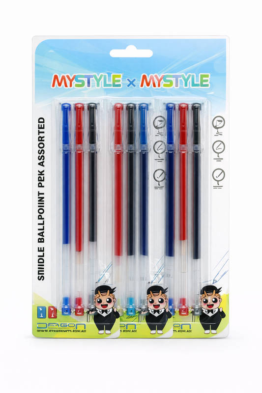 MyStyle Ballpoint Pen 3PK Assorted