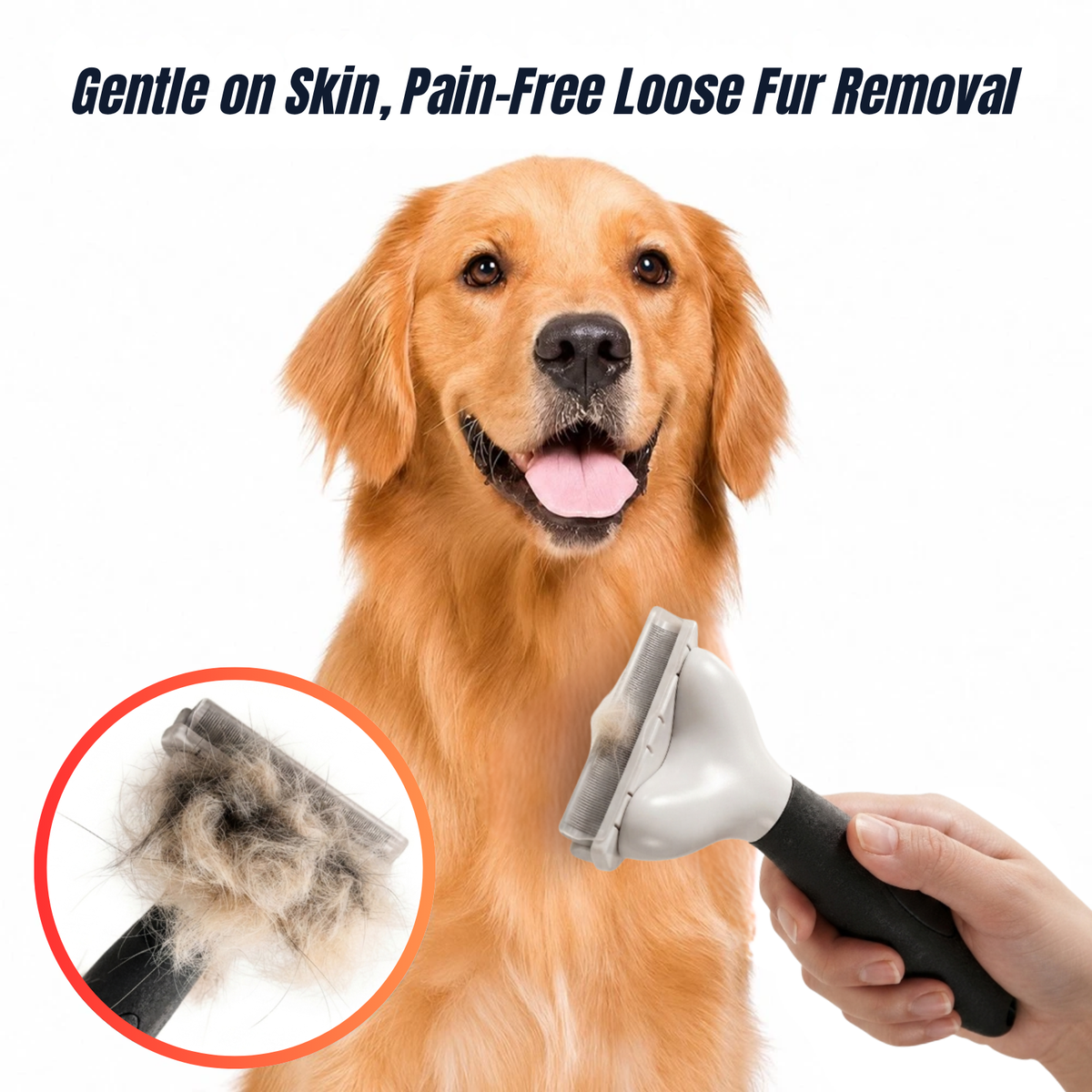 MyStyle Dog Cat Deshedding Brush Pet Undercoat Rake Grooming Tool