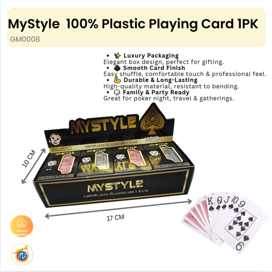 100% Plastic Playing Card 1PK