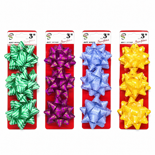 3" GIFT BOWS 3PK FINISH