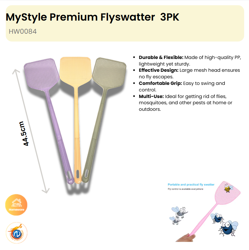 Premium Flyswatter 3PK