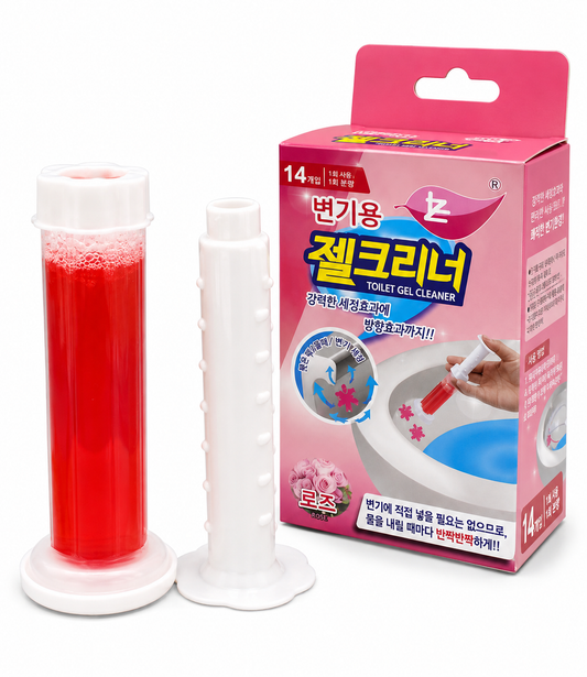 Rose Toilet Cleaner Gel Air Freshener Aromatic Flower Deodorant