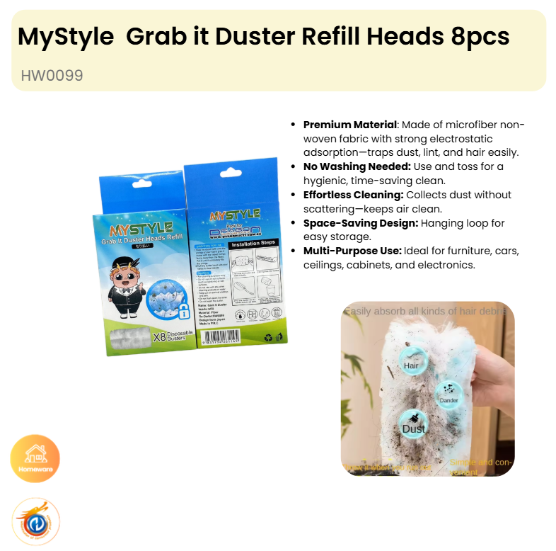 Grab it Duster Refill Heads x
8pcs
