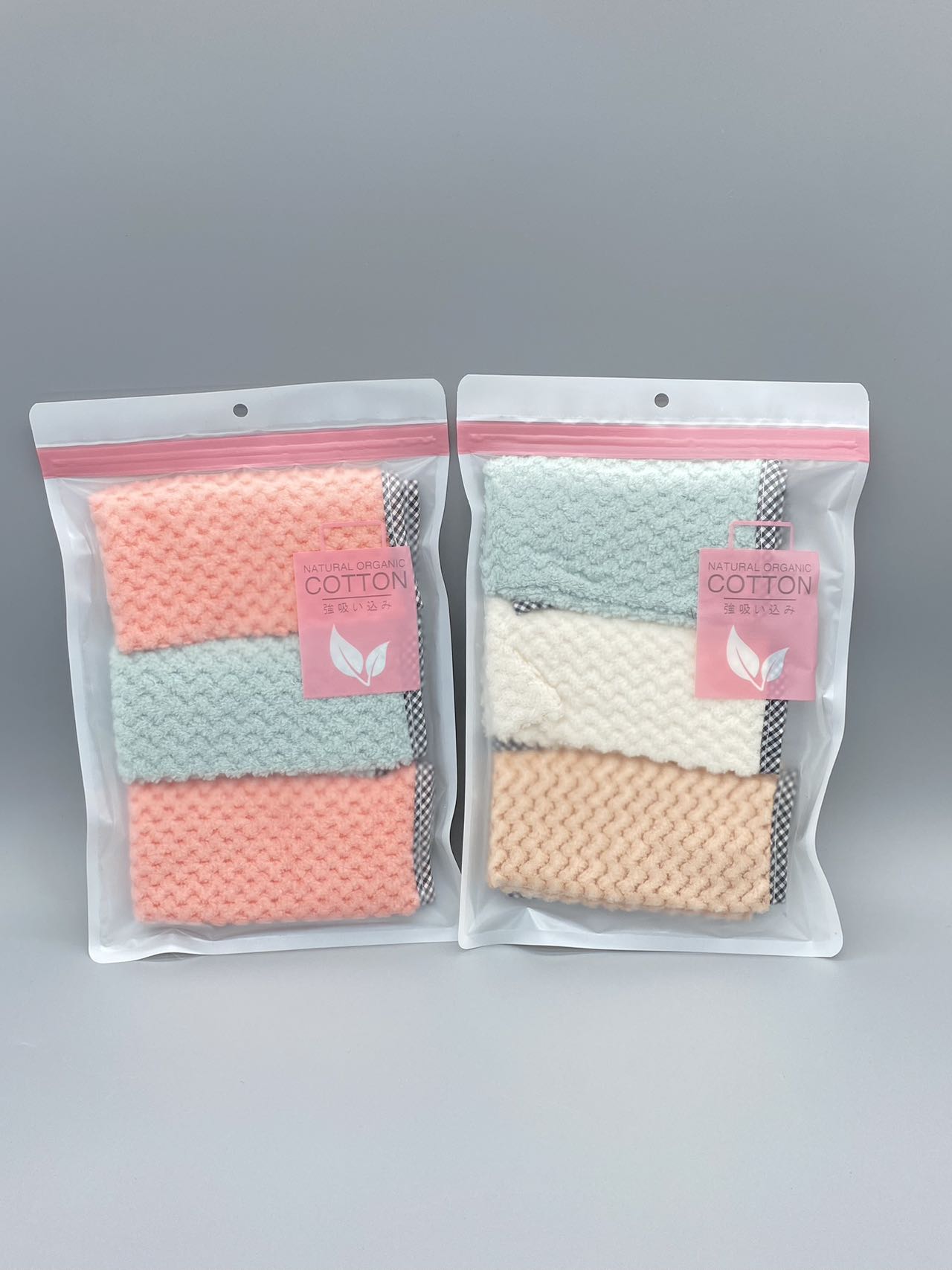 Microfibre Doubleside Towel 3pcs (25*25)