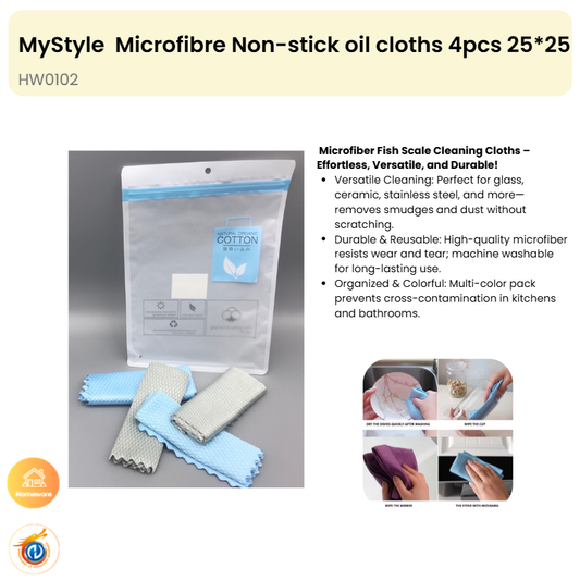 Microfibre Non-stick oil cloths 4pcs