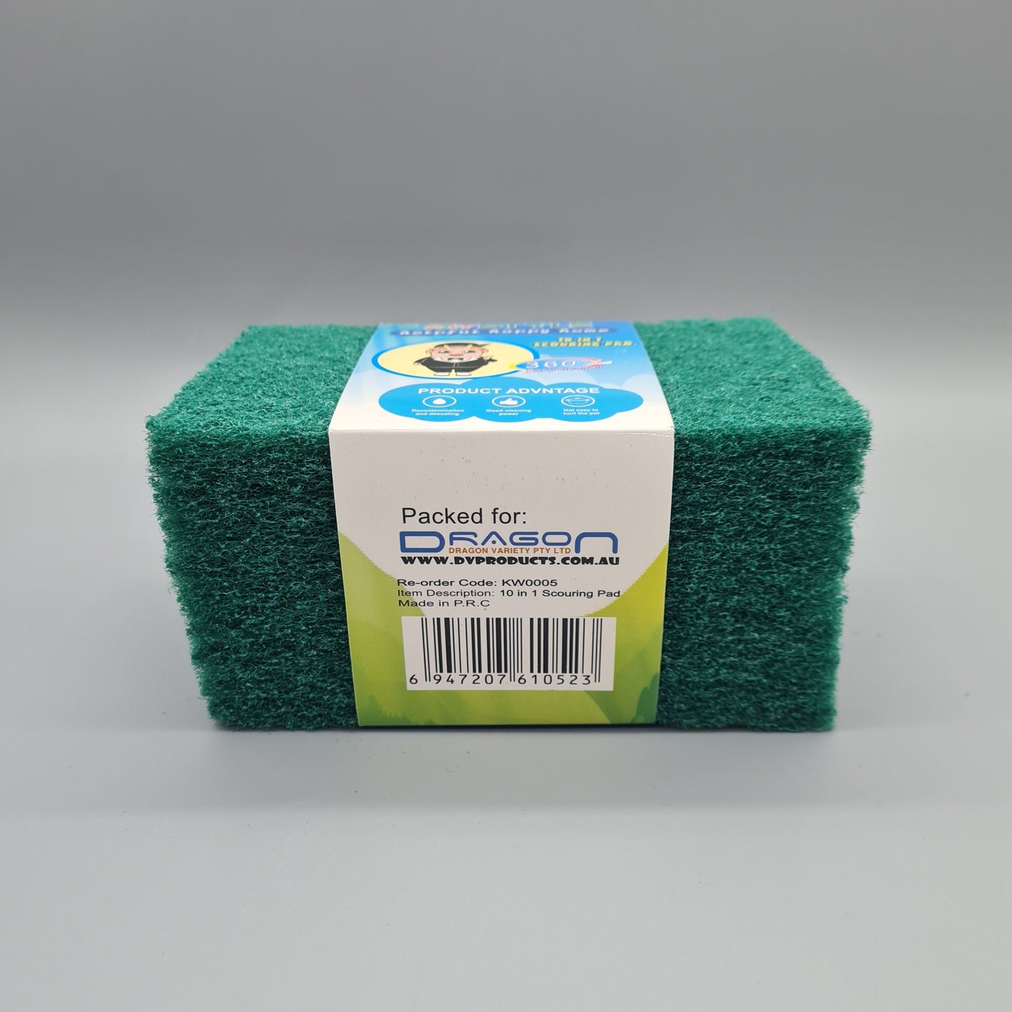 Green Scouring Pad 10pk