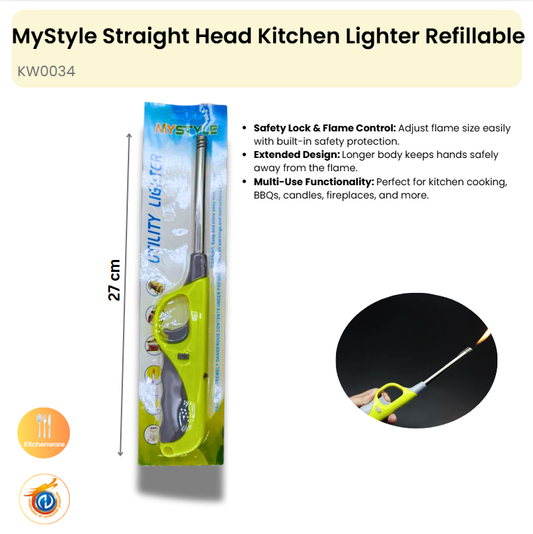 Straight Head Kitchen Lighter Refillable