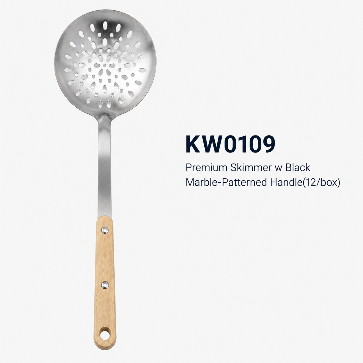 Premium Skimmer w Black Marble-Patterned Handle