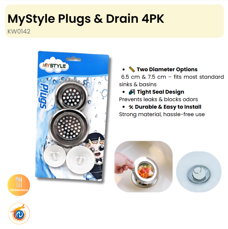 Plugs & Drain 4PK