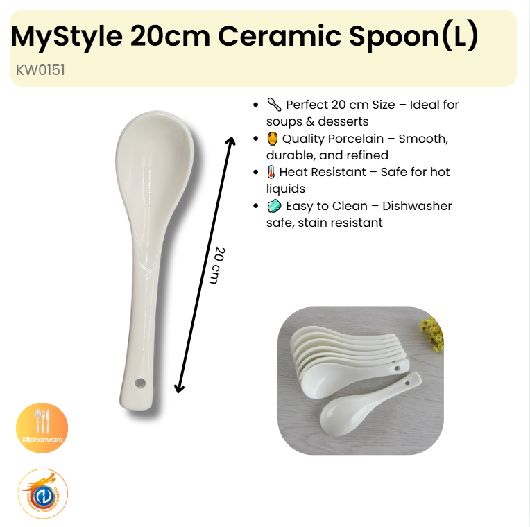 20cm Ceramic Spoon(L)