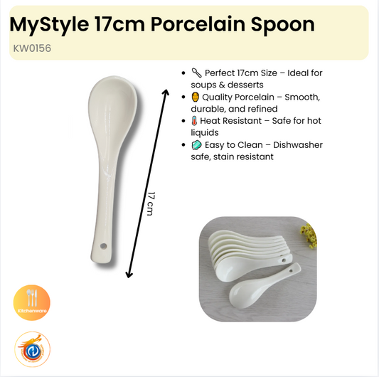17cm Porcelain Spoon (M)