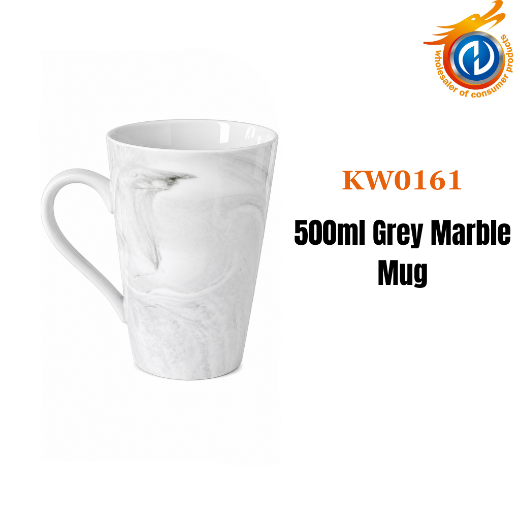 500ml Grey Marble Mug