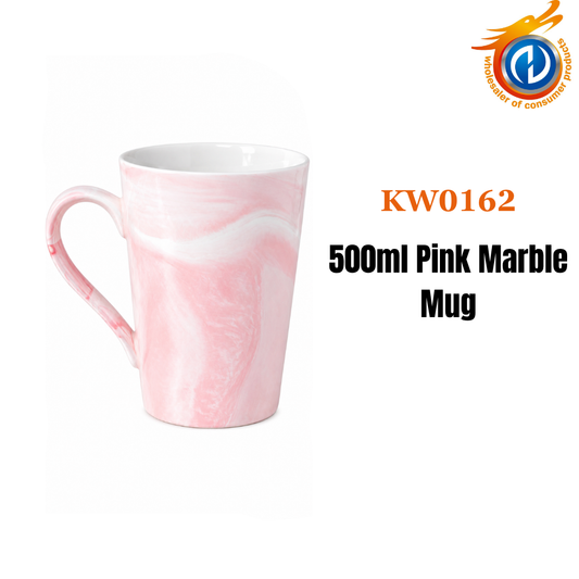 500ml Pink Marble Mug