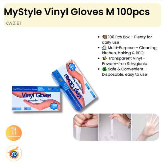 Vinyl Gloves M 100pcs