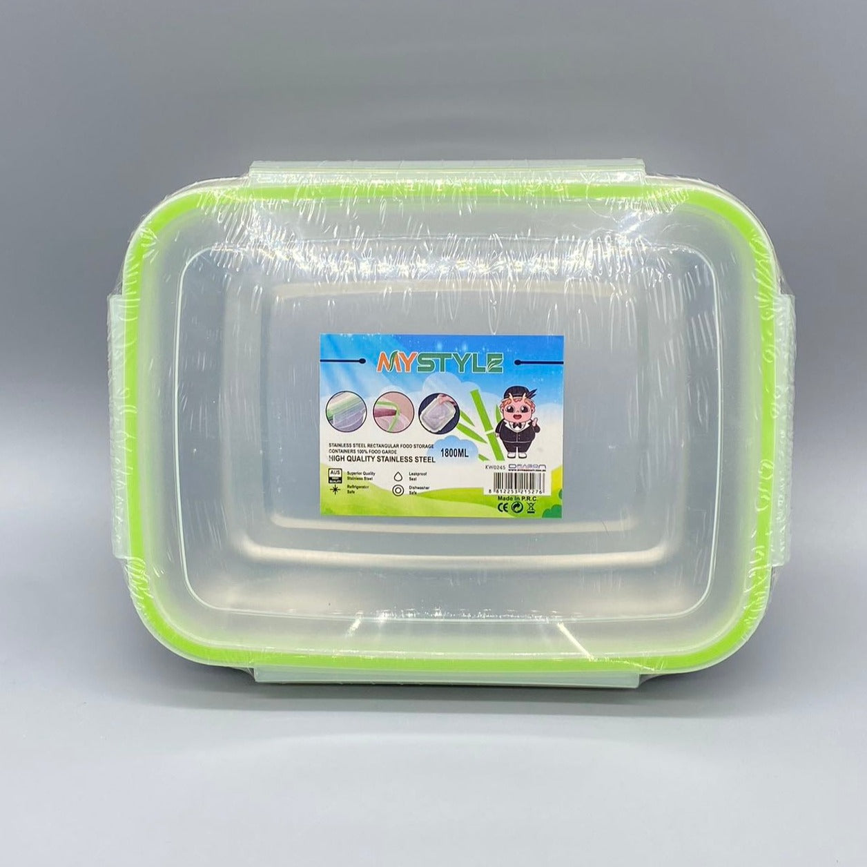 304 Stainless Steel Food Container 1800ml