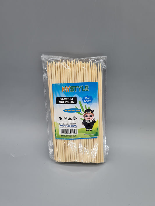 15cm*3mm Bamboo Skewers 100PK