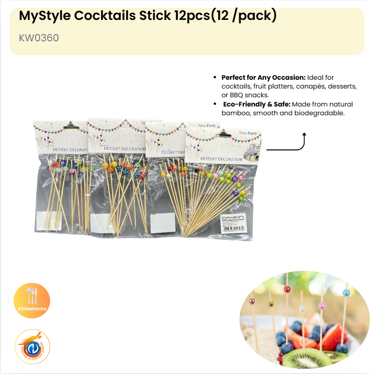 Cocktails Stick 12pcs(12 in pick packs)