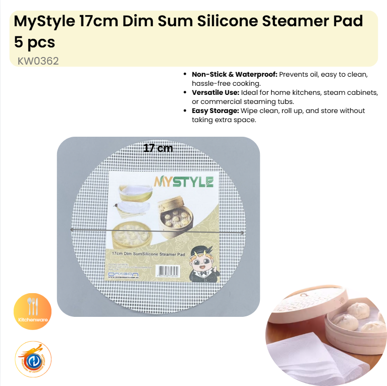 5pcs 17cm Dim Sum Silicone Steamer Pad