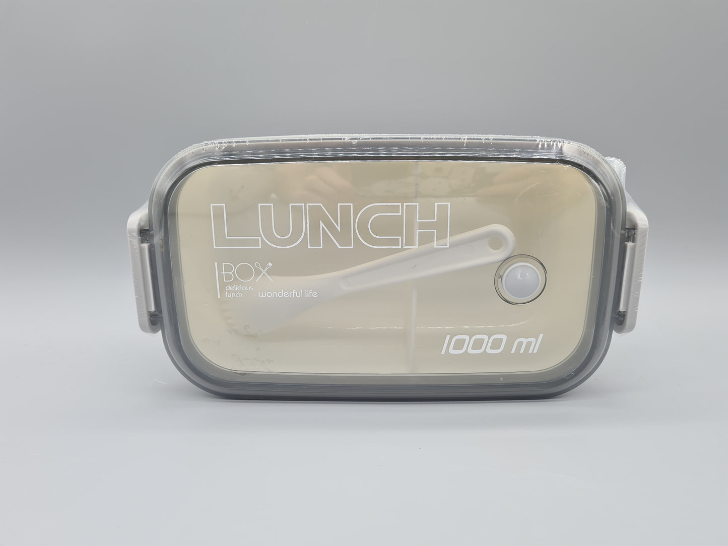 1L Lunch Box (2 section, w/Utensils)