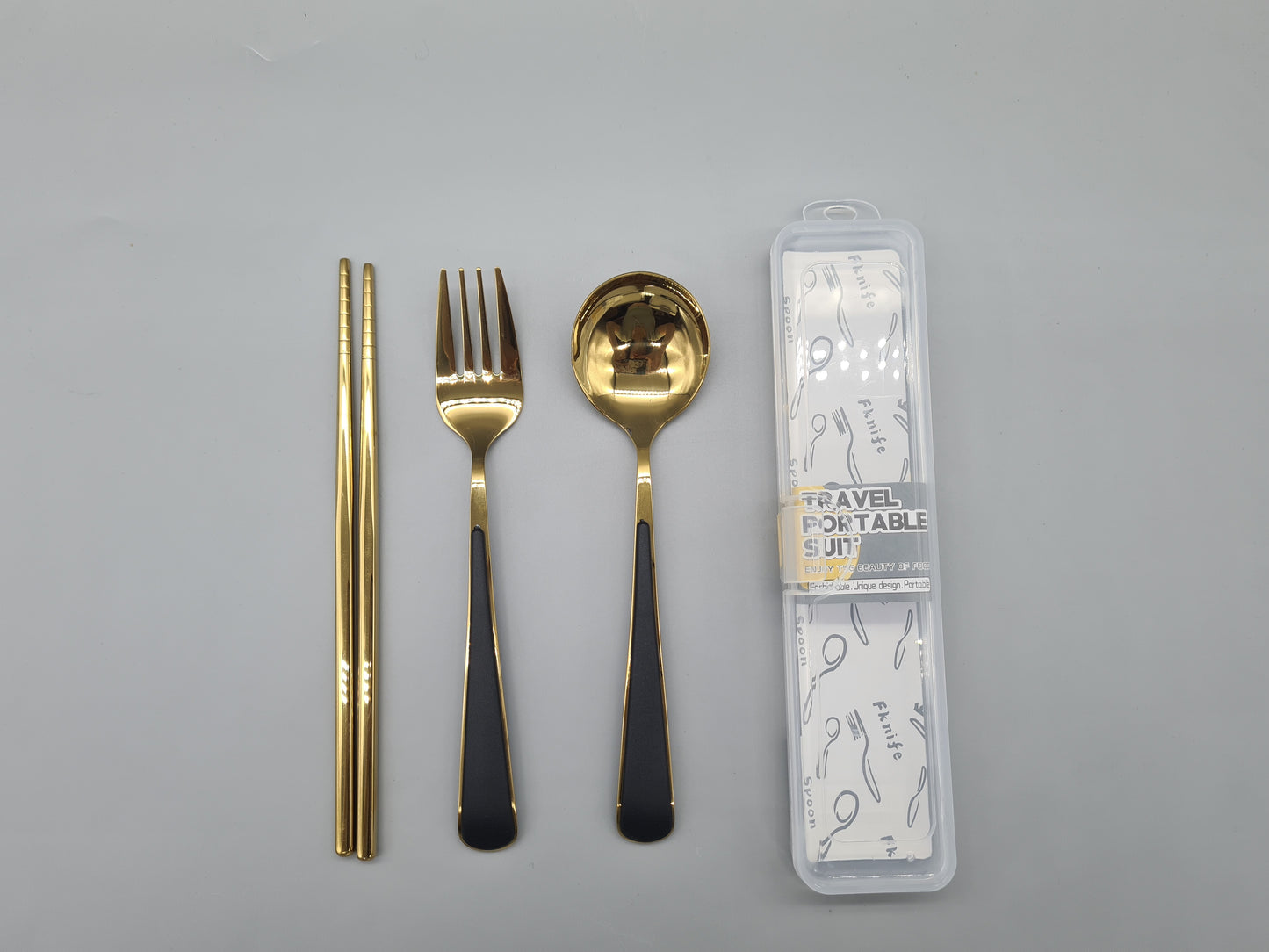 Black and Gold Plated Cutlery  Set