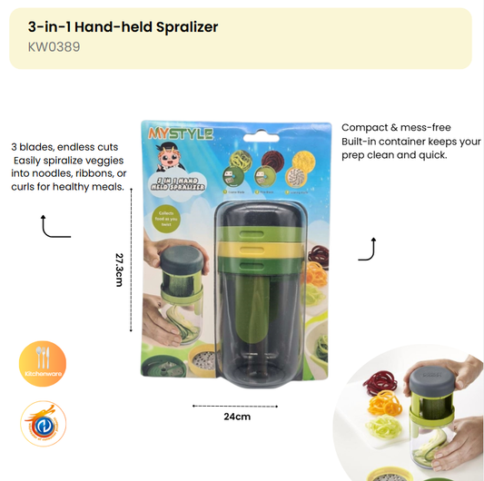 3-in-1 Hand-held Spralizer