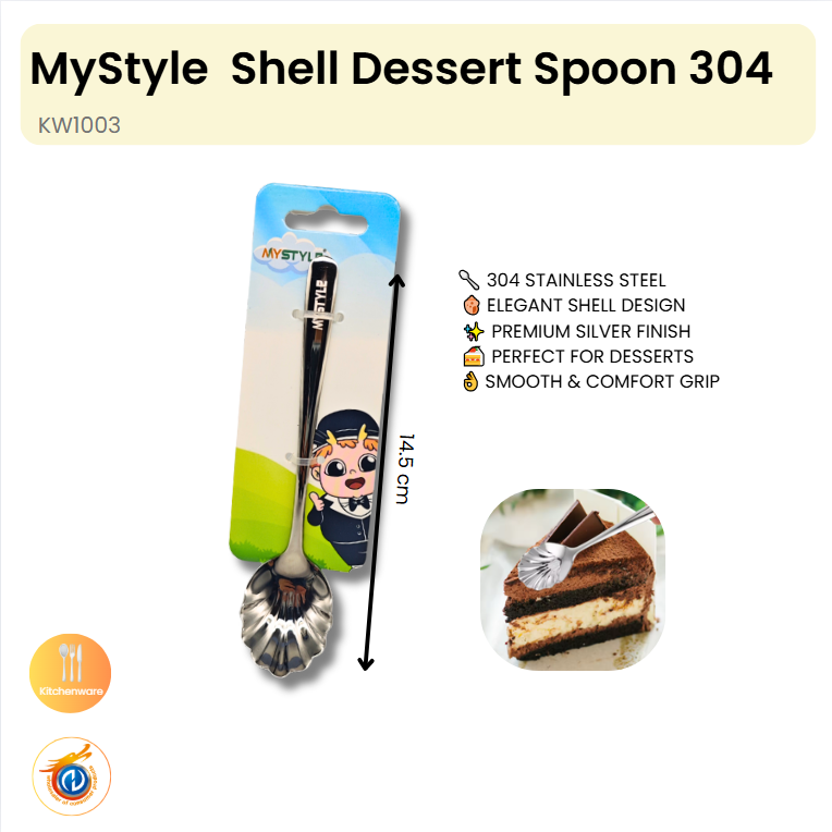 Shell Dessert Spoon 304