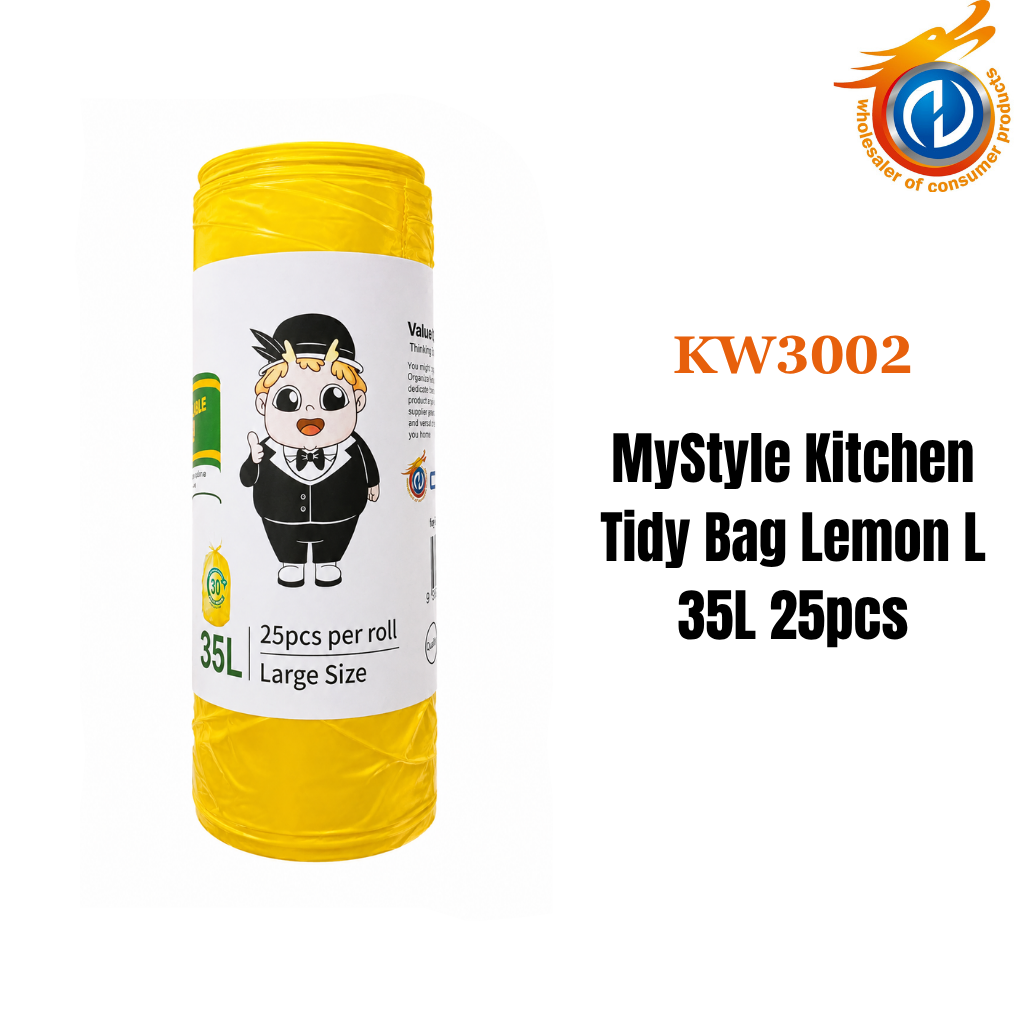 MyStyle Kitchen Tidy Bag Lemon L 35L 25pcs