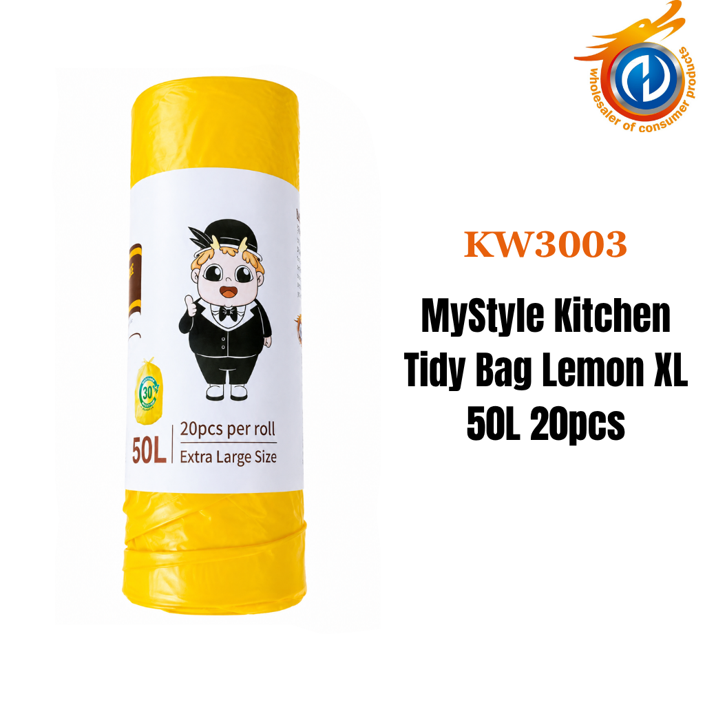 MyStyle Kitchen Tidy Bag Lemon XL 50L 20pcs