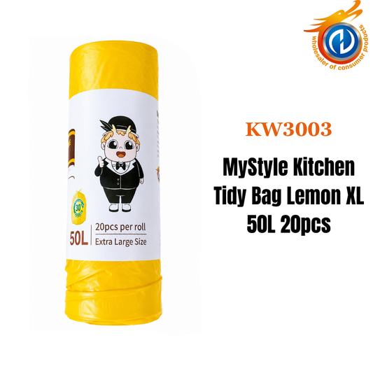 MyStyle Kitchen Tidy Bag Lemon XL 50L 20pcs