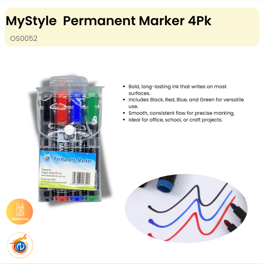Permanent Marker 4PK