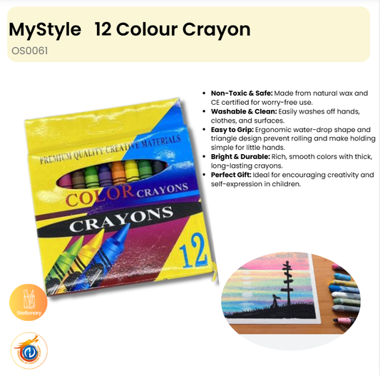 12 Colour Crayon