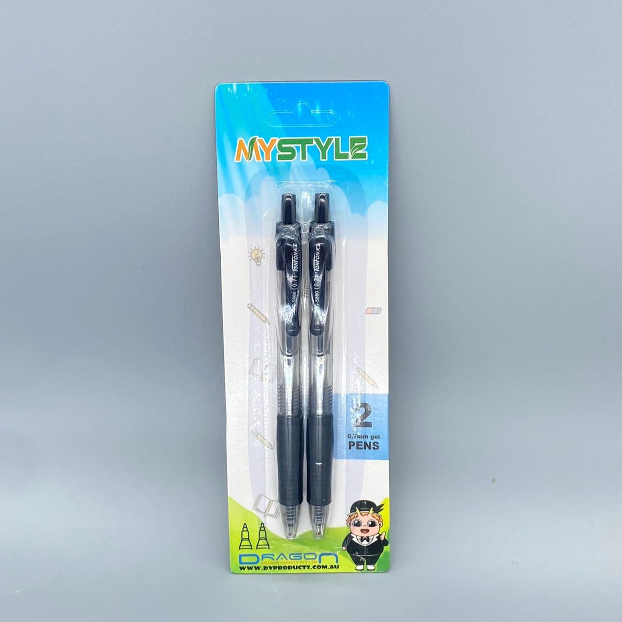 Black Gel Pen 2pcs