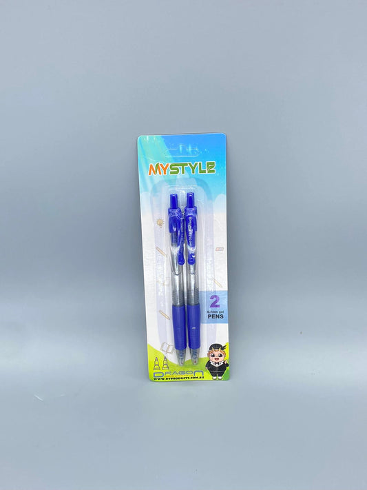 Blue Gel Pen 2pcs