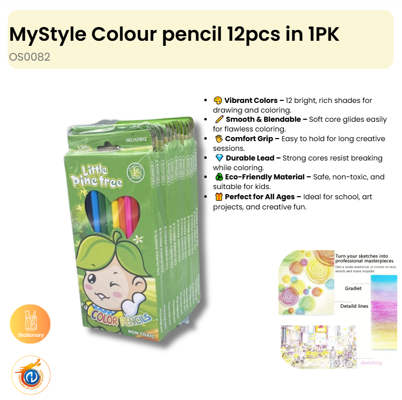Colour pencil 12pcs in 1PK