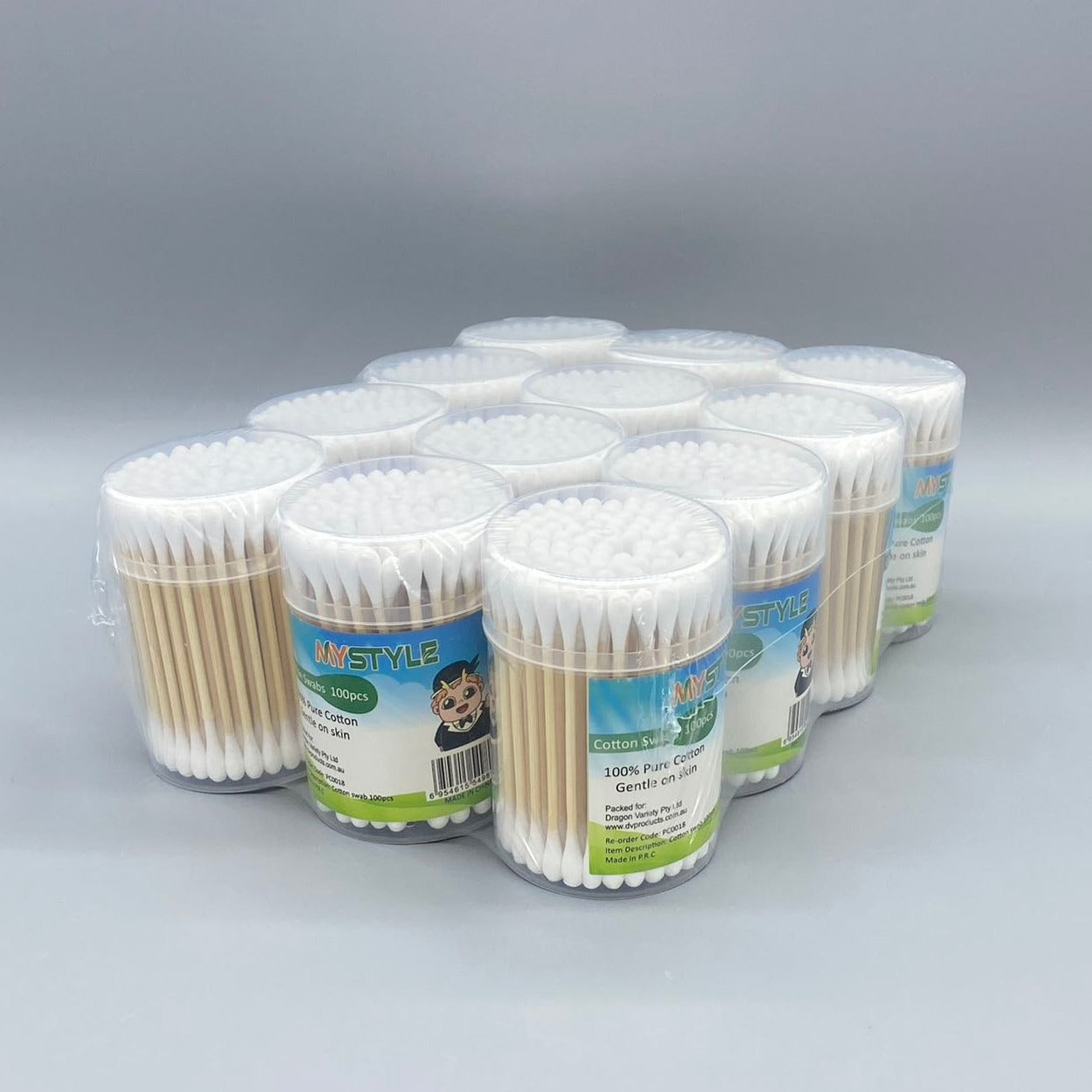 Cotton swab w bamboo stick 100pcs