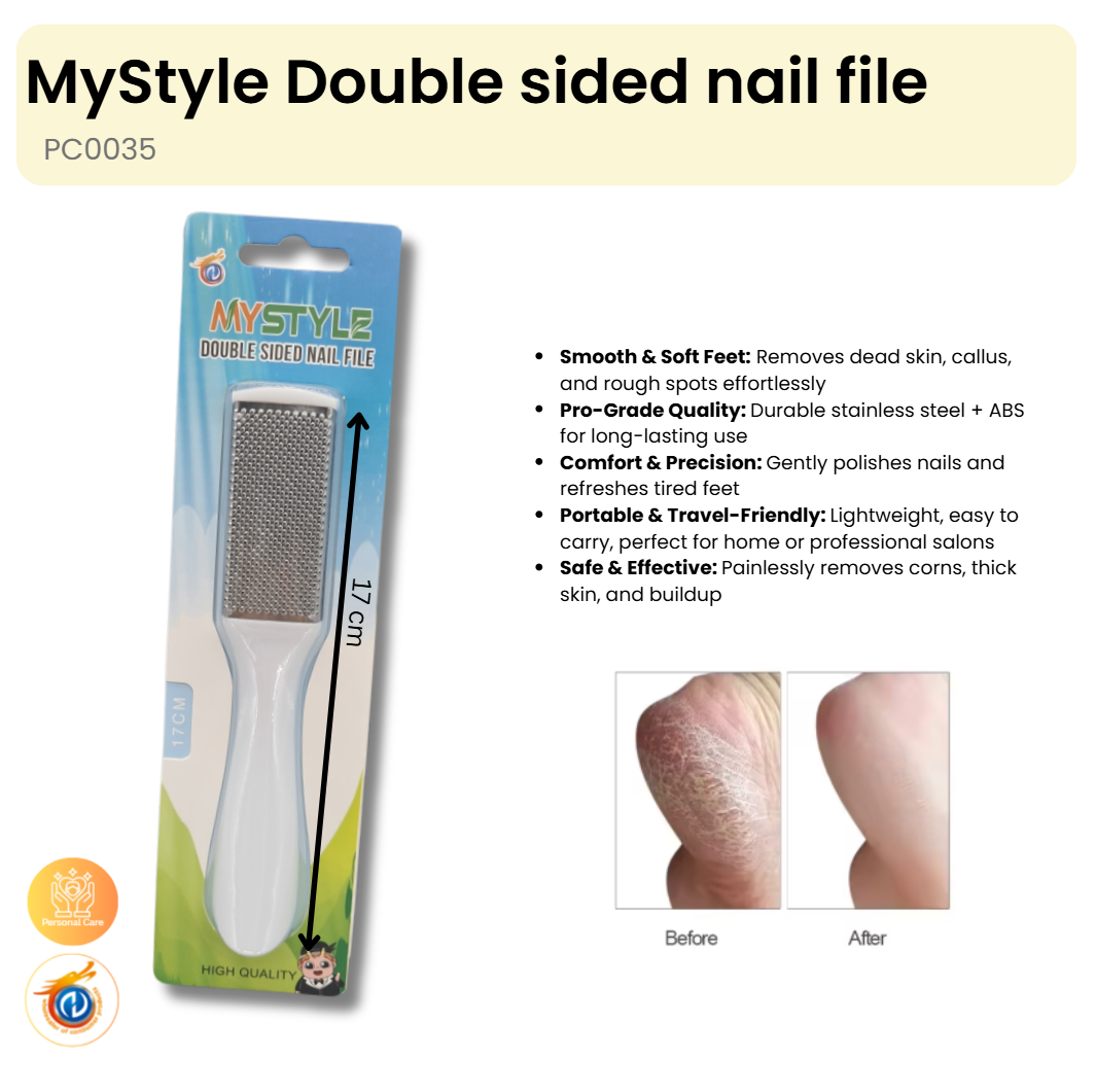 Double sided nail file