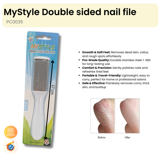 Double sided nail file