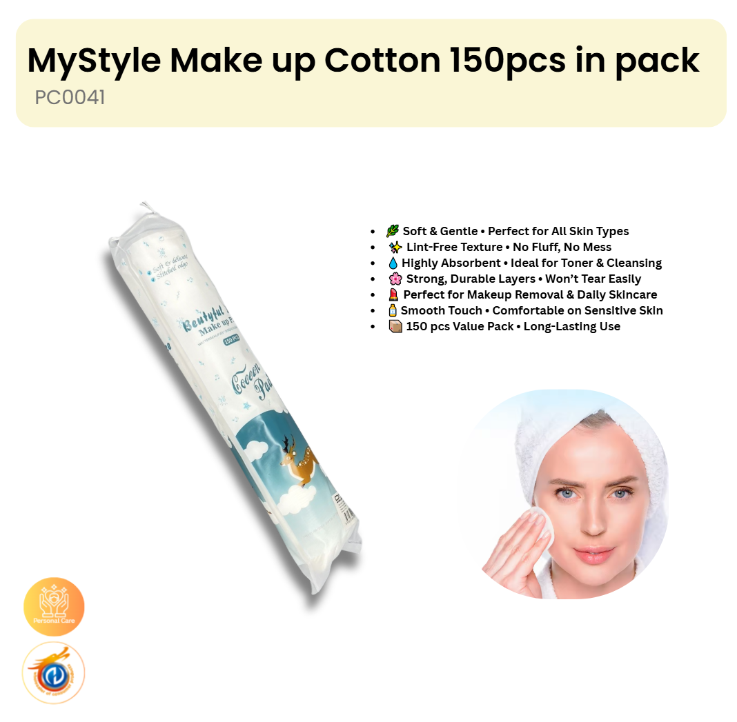 Make up Cotton 150pcs in pack (12 in pick packs)