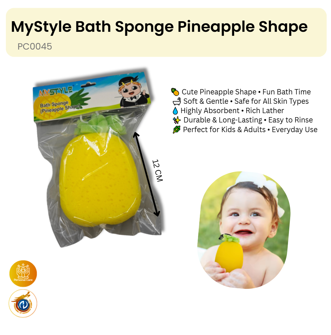 Bath Sponge Pineapple Shape