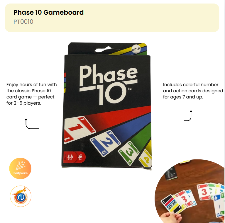 Phase 10 Gameboard